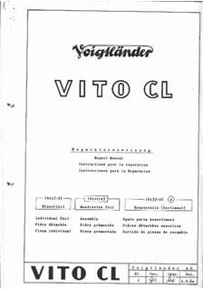 Voigtlander Vito CL manual. Camera Instructions.